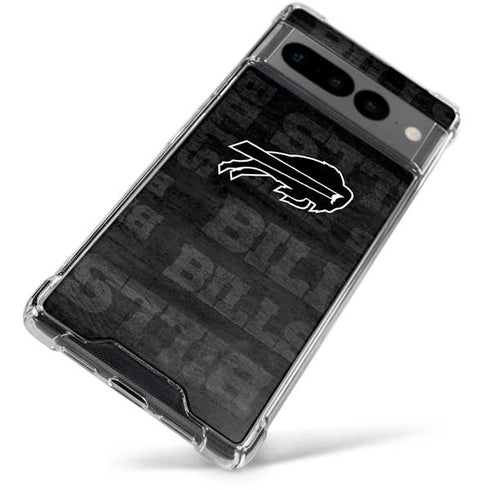 NFL Buffalo Bills Black & White Google Pixel 7 Pro Clear Case